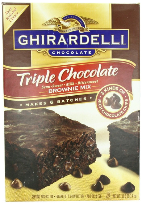 Ghirardelli Brownie Mix, Triple Chocolate, 7.5 Lb