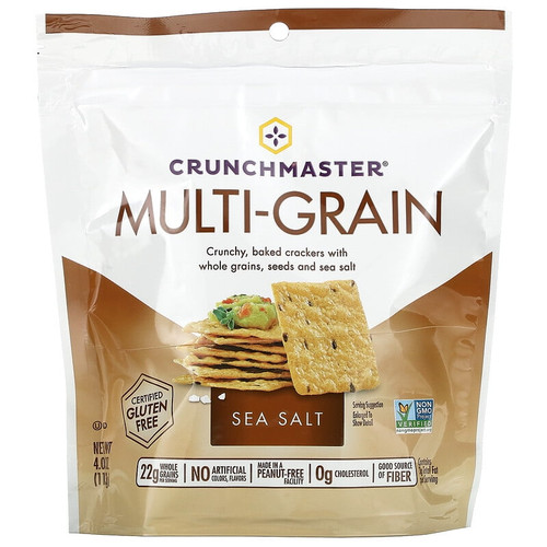 Crunchmaster, Multi-grain Crackers, Sea Salt, 4 Oz Pack Of 2