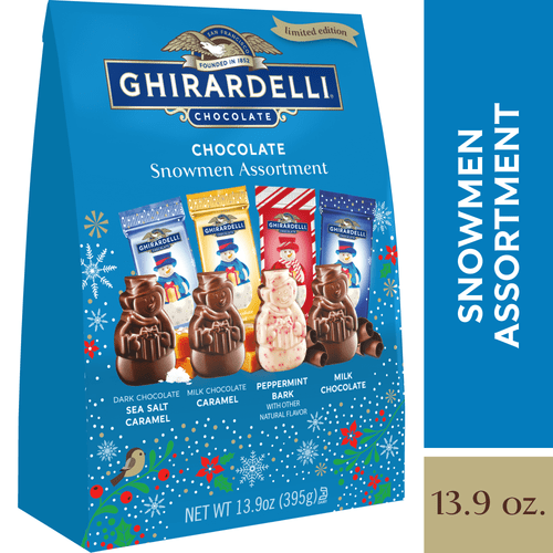 Ghirardelli Holiday Chocolate Snowmen Assortment, 13.9 Oz Bag