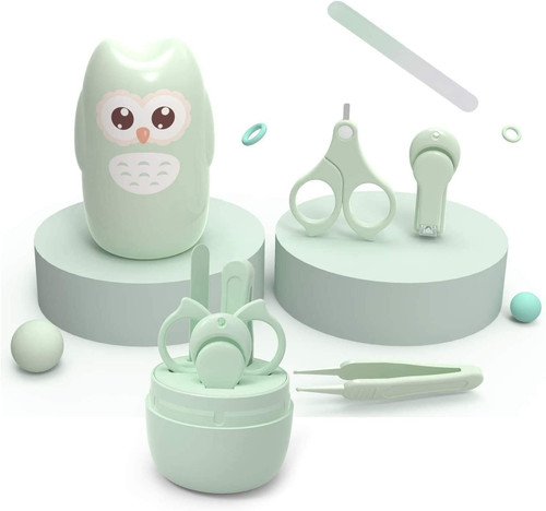 Pengxiang Baby Nail Clippers And Scissors - 4 In 1 Kit - Upwardbaby Newborn Infant Manicure Grooming Set For Kids Toddlers - Premium Stainless Steel - Nose Tweezers And File Included