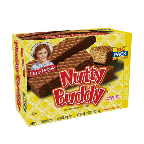 Little Debbie Nutty Buddy Wafer Bars, 24 Ct, 25.2 Oz