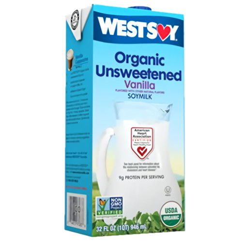 Organic Unsweetened Vanilla Soymilk By Westsoy | 32 Fl Oz | Pack Of 4