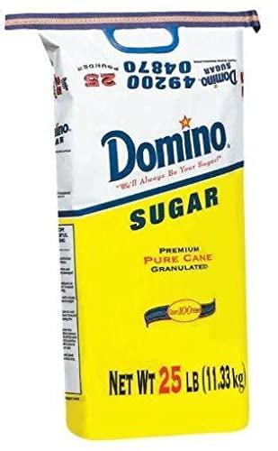Domino Pure Cane  Granulated Sugar- Bulk 25 Lb. Bag