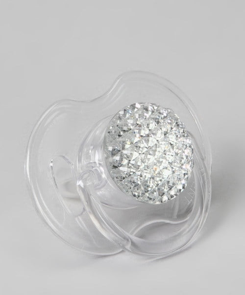 Quilted Crystal Bling Pacifier, Earthy Colors