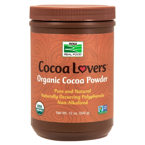 Now Real Foods Organic Cocoa Powder -- 12 Oz