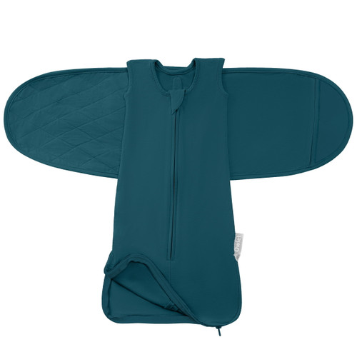 Owlet Dream Sleeper With Swaddle, Wearable Unisex Blanket For Newborn - Deep Sea Green