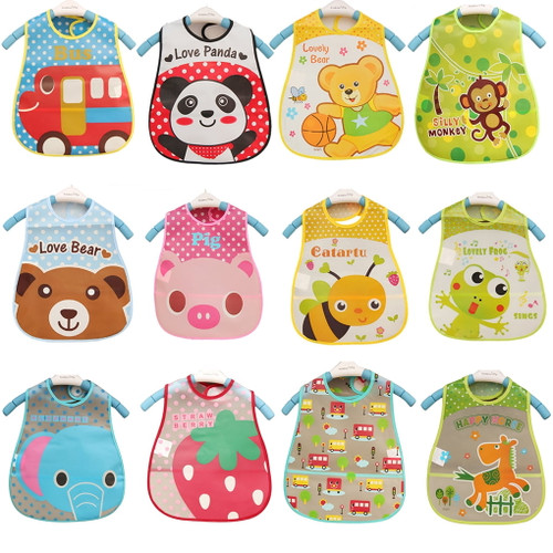 Joyfeel Clearance Cartoon Baby Bibs Eva Waterproof Newborn Translucent Bibs Feeding Baby Cloths Saliva Towel Print Apronfor Baby