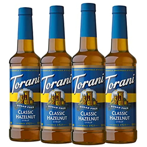 Torani Sugar Free Syrup, Classic Hazelnut, 25.4 Ounces (pack Of 4)