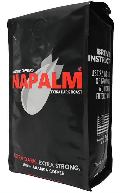 Napalm Coffee, Extra Dark Roast, Whole Bean Coffee, 100 Percent Arabica, 12 Ounce Bag