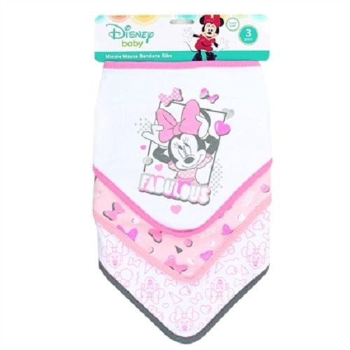 Minnie Mouse Mouse 3-pack Bandanna Bibs