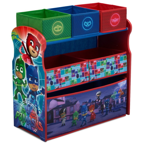 Pj Masks 6 Bin Design And Store Toy Organizer By Delta Children, Greenguard Gold Certified