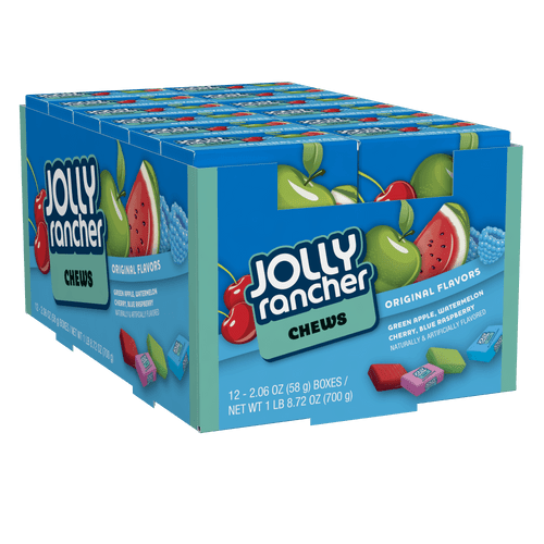 Jolly Rancher, Fruit Chews Assortment Candy Box, 2.06 Oz., 12 Ct.