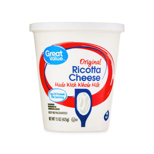 Great Value Original Ricotta Cheese, 15 Oz
