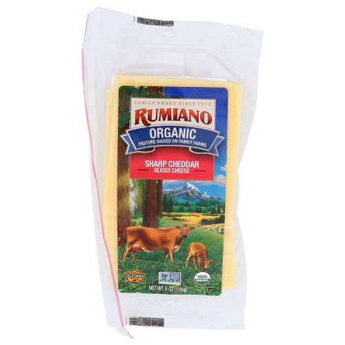(12 Pack)rumiano Organic Sliced Sharp Cheddar, 6oz