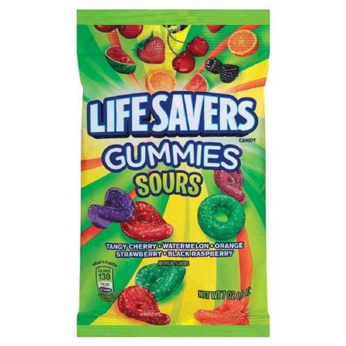 Lifesavers Gummies Candy Sours, 5 Flavors 7 Oz (pack Of 3)