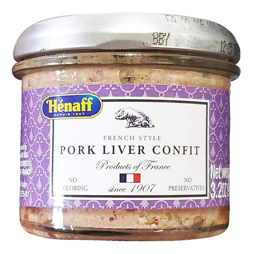 Henaff French Style Pork Liver 1 Pack (pork Liver Confit)