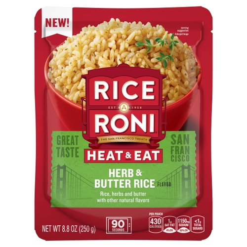 Rice-a-roni Heat & Eat Herb & Butter Rice Flavor, 8.8 Oz