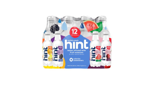 Hint Zero Calorie Water Variety Pack, 16 Fl Oz, 12 Count Bottles