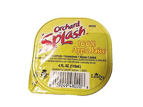 Orchard Splash 4oz Portion Control Juice Cups, Apple 100% (case Of 48)