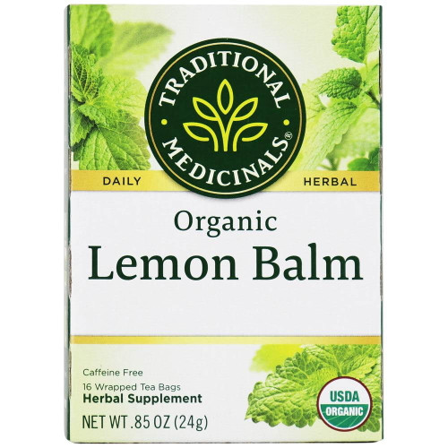 Traditional Medicinals Herbal Tea Organic Lemon Balm -- 16 Tea Bags