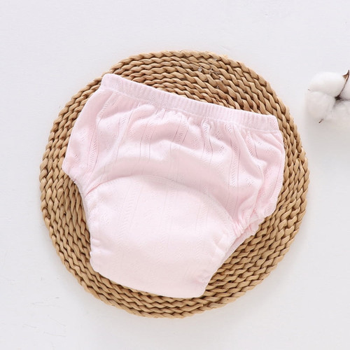 Baby Training Pants Reusable Cotton Cloth Infant Shorts Underwear Washable Cotton Cloth Infant Shorts Underwear Reusable Washable Baby Potty Training Panties Diaper Nappies Baby Training  M Pink