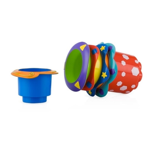 Nuby Splish Splash Bath Stacking Cups, 5 Pack