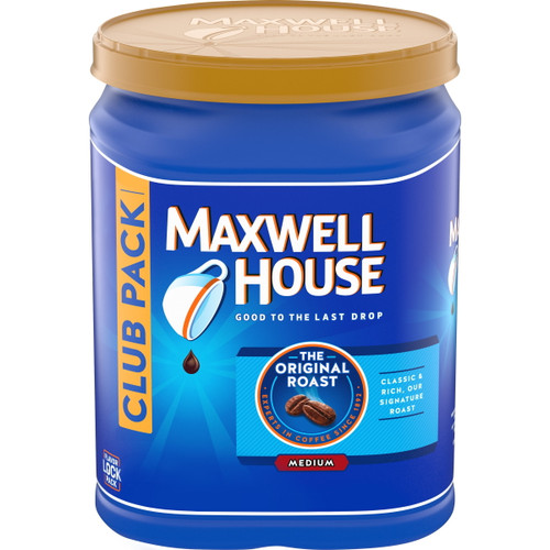 Maxwell House Medium Roast Original Roast Ground Coffee Club Pack, 48 Oz. Canister