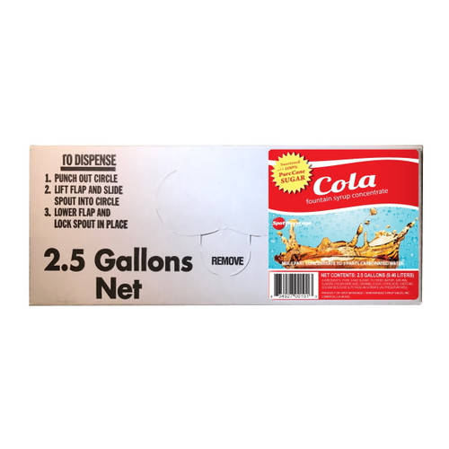 Classic Pure Cane Cola Fountain Syrup Concentrate (2.5 Gal. Bag-n-box)