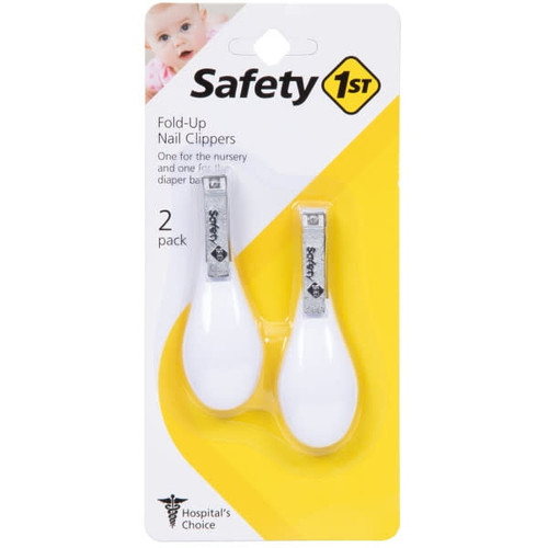 Safety 1ˢᵗ Fold-up Nail Clippers (2 Pk), White