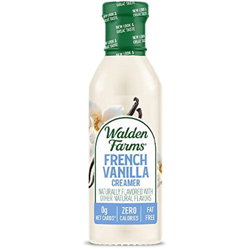Walden Farms French Vanilla Coffee Creamer, 12 Oz Bottle, Fresh Flavored Non-dairy Milk Substitute, Natural And Liquid, Gluten Free And 0g Net Carbs, Vegan Friendly