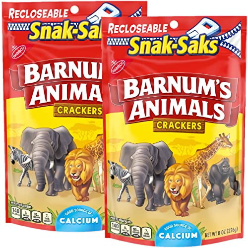 Animal Cracker Value Pack Bundle By Barnum Curated By Tribeca Curations | 8 Ounce Bag (pack Of 2)