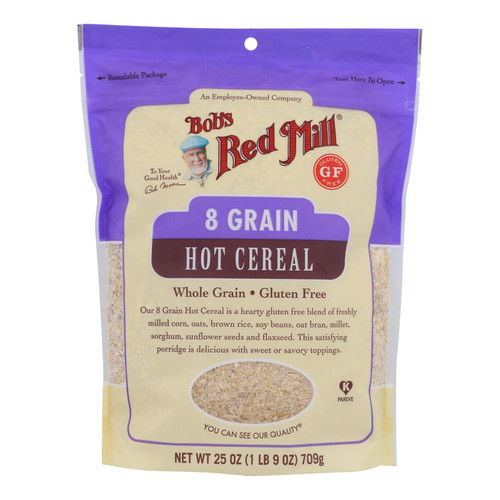 Bob's Red Mill, Hot Cereal, Kosher, 8 Grain, 25 Oz, 4 Packets