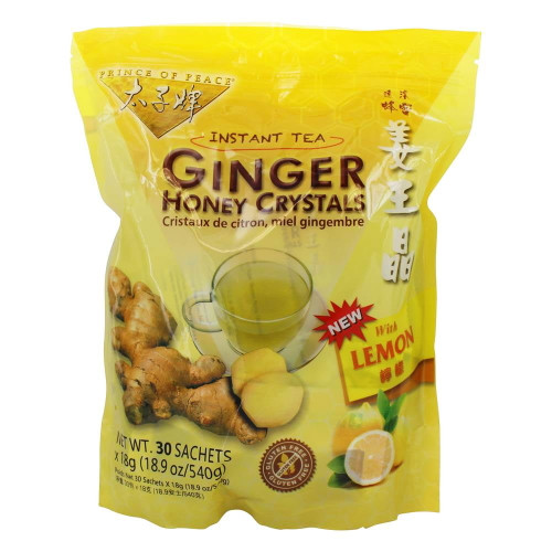 Prince Of Peace - Instant Tea Ginger Honey Crystals With Lemon - 30 Sachet(s)