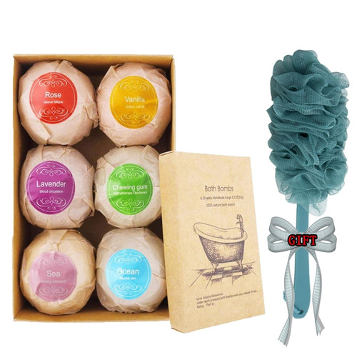 Jandel Bath Bombs Gift Set Inside For Girls Boys, 6 Surprise Gift Set, Bubble Bath Fizzies Vegan Spa Fizz Balls Christmas Gift Kit