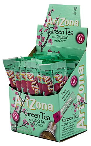 Arizona Green Tea With Ginseng Iced Tea Stix Sugar Free, 30 Count Box (pack Of 1), Low Calorie Single Serving Drink Powder Packets, Just Add Water For A Deliciously Refreshing Iced Tea Bever