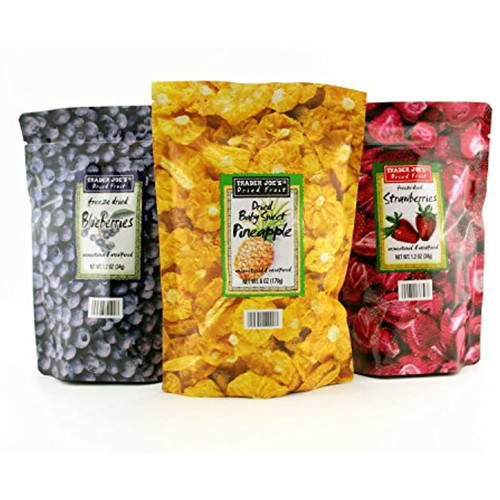 Tj Freeze Dried Fruit Assortment (blueberries, Strawberries,pineapple)