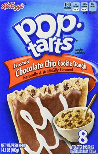 Pop-tarts Toaster Pastries, Frosted Chocolate Chip Cookie Dough 8 Count (2 Boxes)