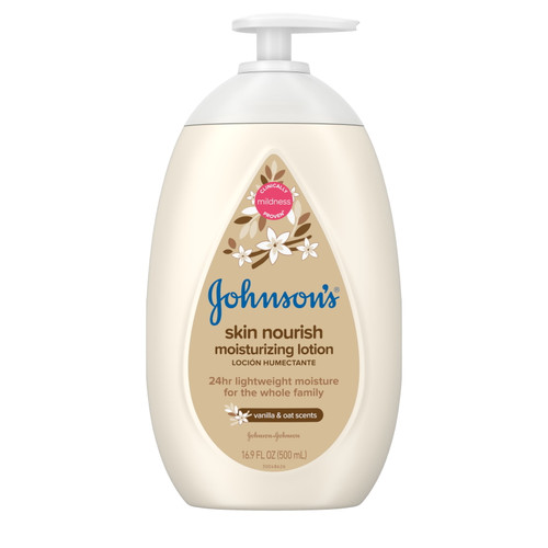 Johnson's Baby Body Lotion With Vanilla & Oat Scents, 16.9 Fl. Oz