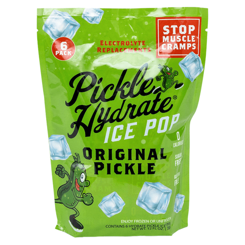 Pickle Hydrate Shot - Pickle Pops - Pickle Popsicle For Cramps Relief - Made From Dill Pickle Juice - Pickle Ice Freeze Pops For Electrolyte Replacement, Gluten-free & Caffeine-free - 6-pack