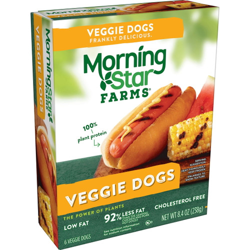Morningstar Farms Meatless Hot Dogs, Original, 8.4 Oz, Frozen