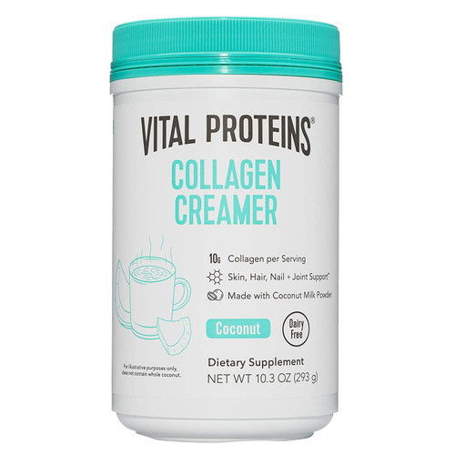 Vital Proteins Collagen Coffee Creamer, Non Dairy & Low Sugar Powder With Collagen Peptides Supplement - Supporting Healthy Hair, Skin, Nails With Energy-boosting Mcts - Coconut 10.3oz