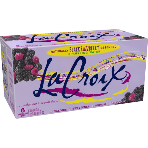 Lacroix Black Razzberry Sparkling Water, 12 Fl Oz, 8 Count Cans