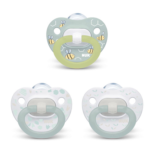 Nuk Orthodontic Pacifiers, 3 Pack, 0-6 Months