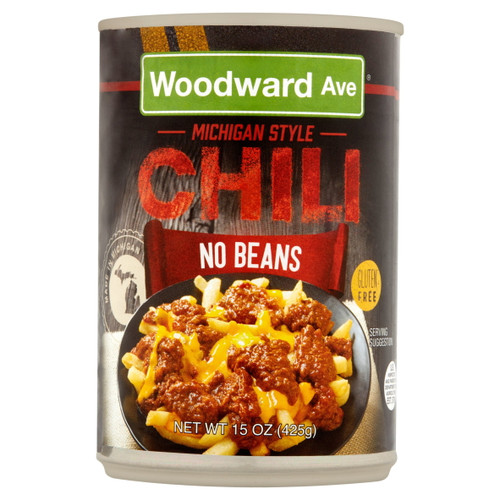 Woodward Ave No Beans Michigan Style Chili, 15 Oz