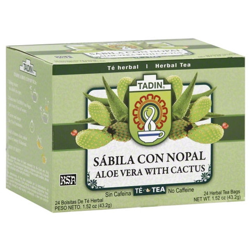 Tadin Caffeine-free Aloe Vera With Cactus Herbal Tea Bags, 24 Ct