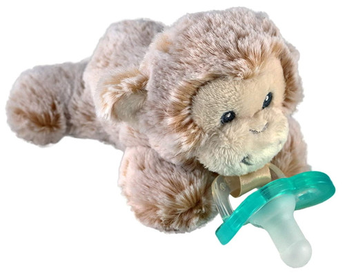 Lueinjoy Razbuddy Jollypop Pacifier Holder W/removable Baby Pacifier - 0m+ - Bpa Free - Monkey