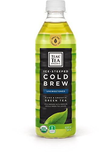 Teas' Tea Organic Cold Brew Unsweetened Green Tea (pack Of 12) Organic Zero Calories, Sugar Free