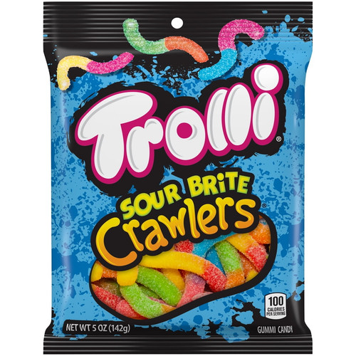 Trolli Sour Brite Crawlers Gummi Candy, 5 Oz