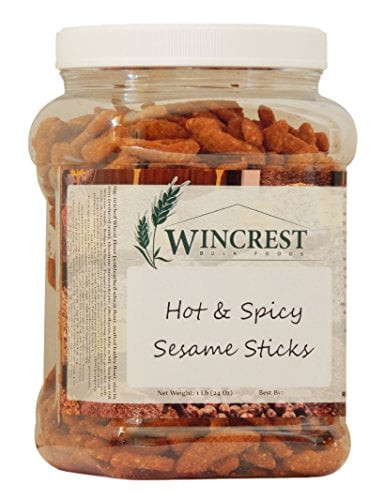 Hot & Spicy Sesame Sticks - 1.5 Lb (24 Oz) Tub
