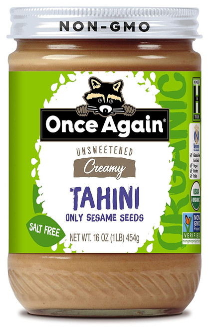Once Again Organic Unsweetened Tahini Creamy Sesame Seed -- 16 Oz